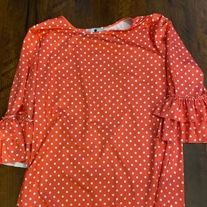 Ruffle sleeve layering top